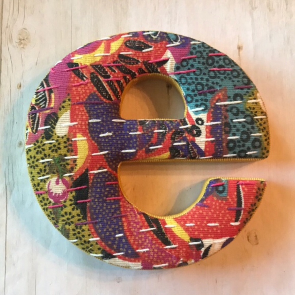 Anthropologie Ikat Monogram Wall Hanging - Picture 5 of 11